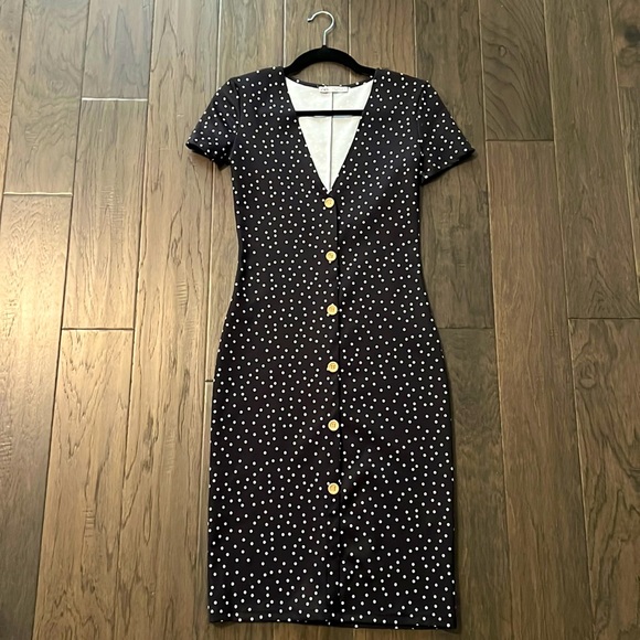EUC Zara Polka Dot Midi Dress, size Small - Picture 1 of 4